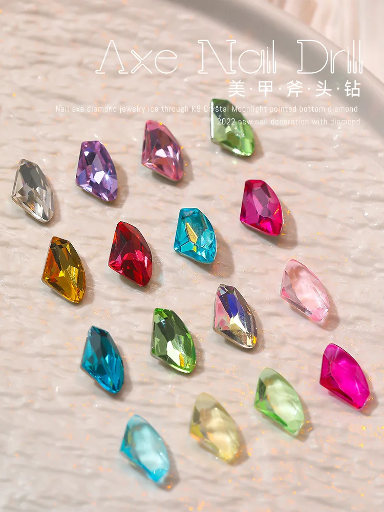 

K9 Стразы для дизайна ногтей с топором, стразы, нестандартные стеклянные камни, сделай сам, блестящие стразы, принадлежности для украшения но...