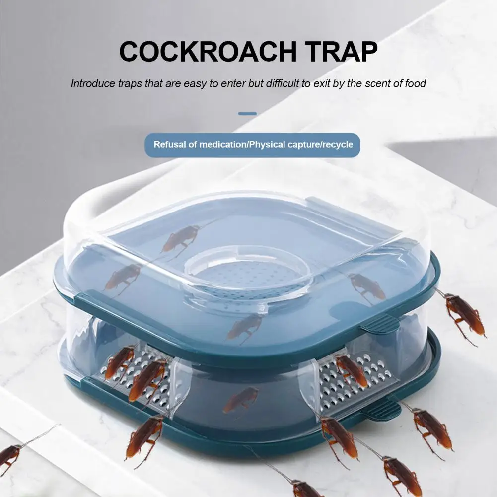 

Reusable Household Cockroach Trap Box Cockroach Insect Cockroach Catcher Cockroach Killer Traps Pesticides for Kitchen Garden