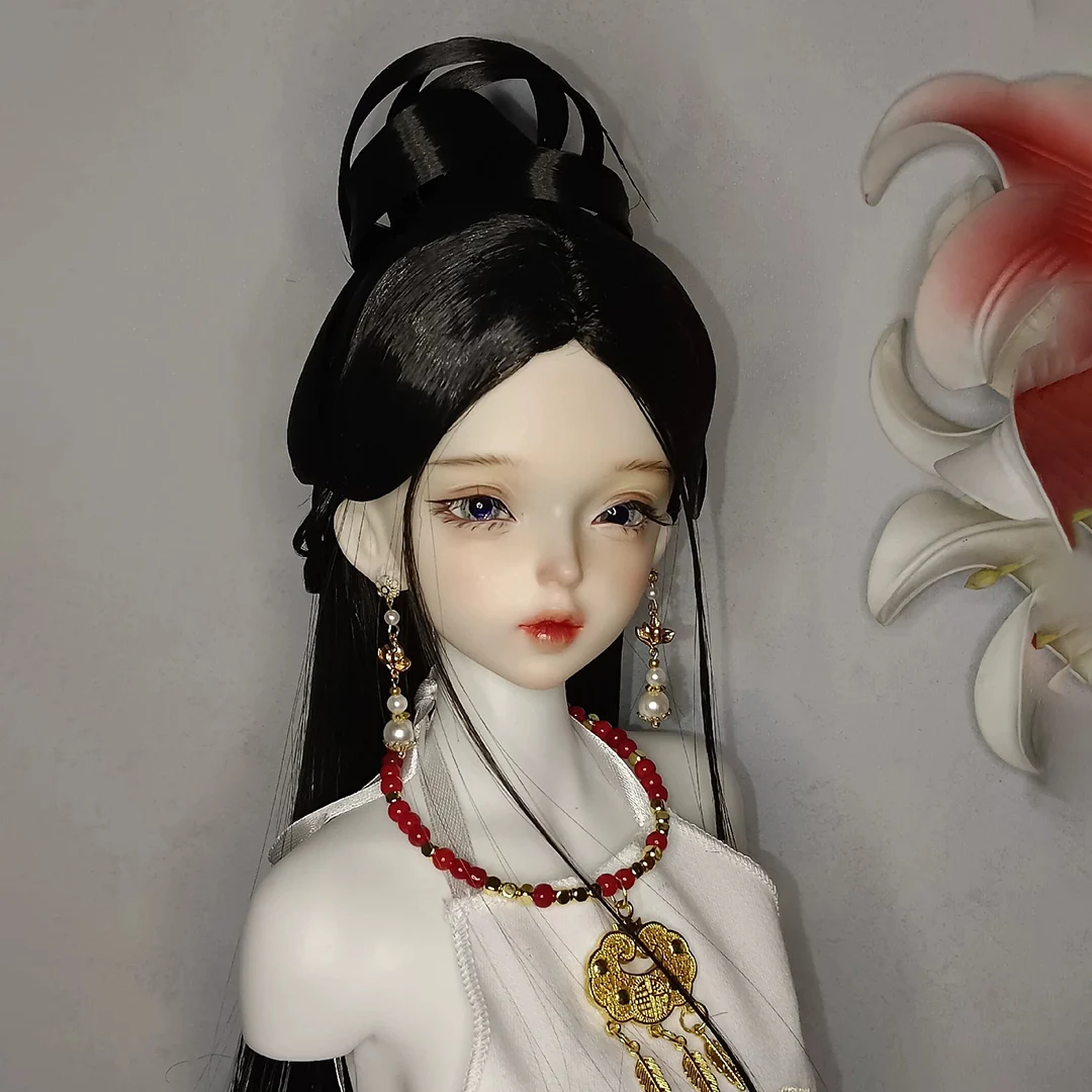 1/4 1/3 старинный костюм BJD парик китайская Фея ханьфу длинные волосы Ретро парики