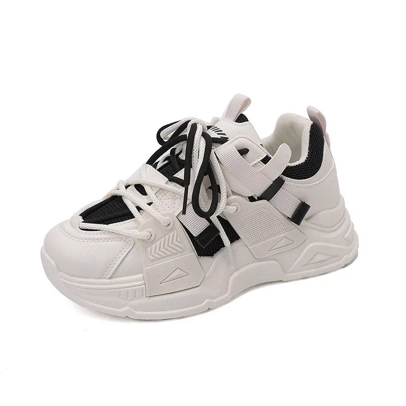 

Shoes for Women Sports Woman Footwear Mesh Breathable High on Platform Sneakers Off White Athletic Y2k Fashion Offer Light