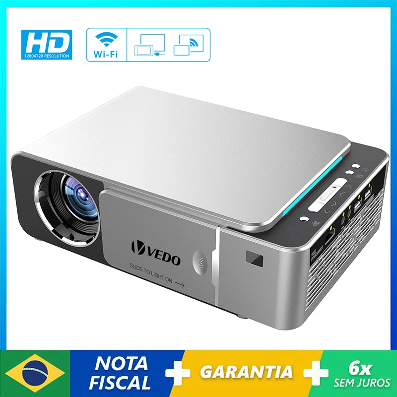 

T6 Projector 4K 3500 Lumens 1080P Video Full HD LED Portable Projector VGA USB Beamer Mobile Phone Mirroring HD For Home Cinema