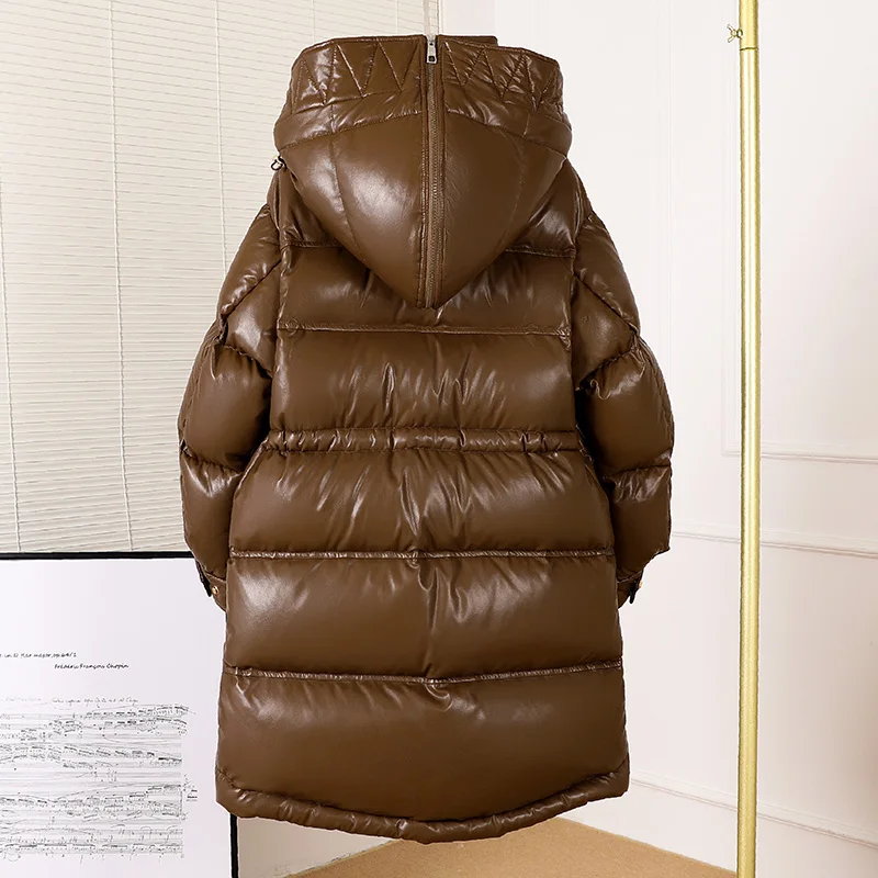 Утолщенное теплое женское водонепроницаемое пальто из искусственной кожи с