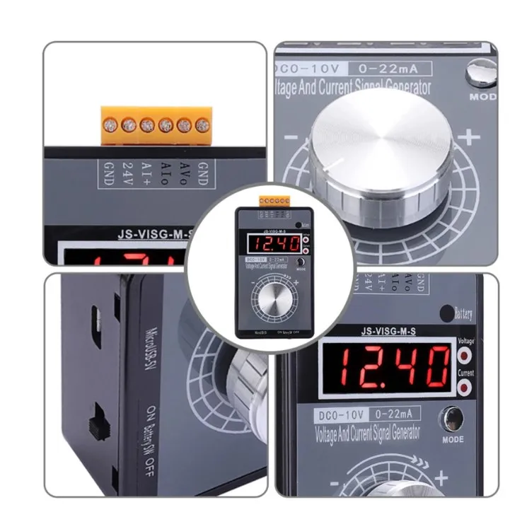 

Adjustable 4-20ma Signal Generator 24V Current Voltage Transmitter Calibrator Source 0-10V Constant Current Source Simulation