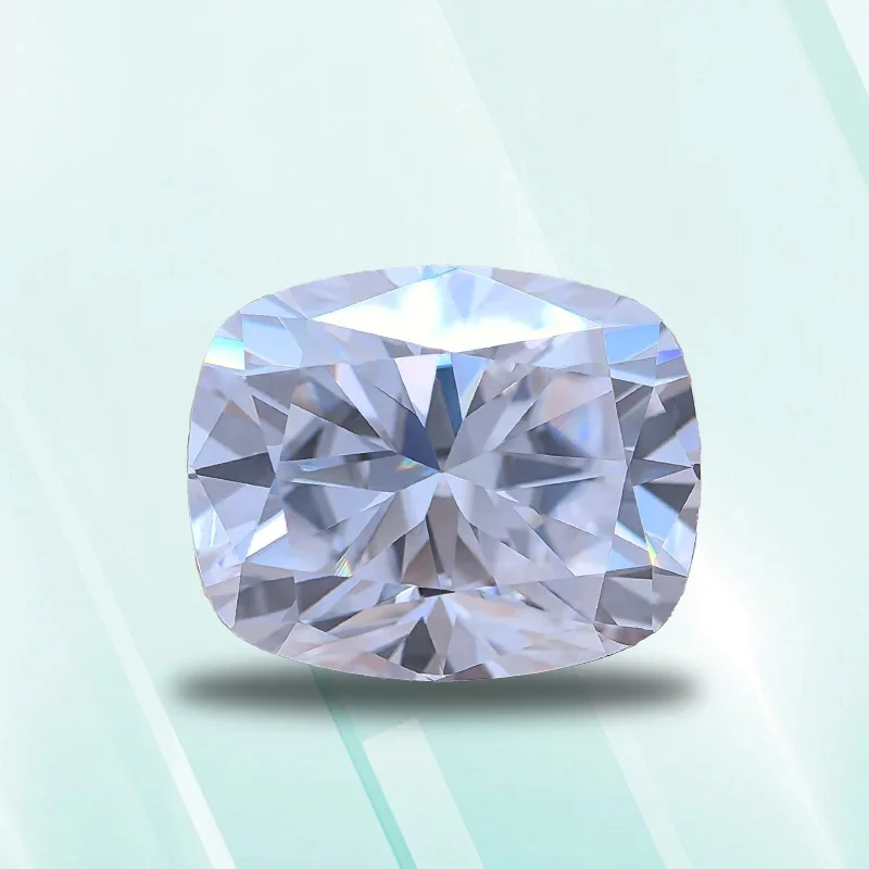 Муассанит прямоугольная подушка форма D цвет высший сорт супер белый VVS1 верхние