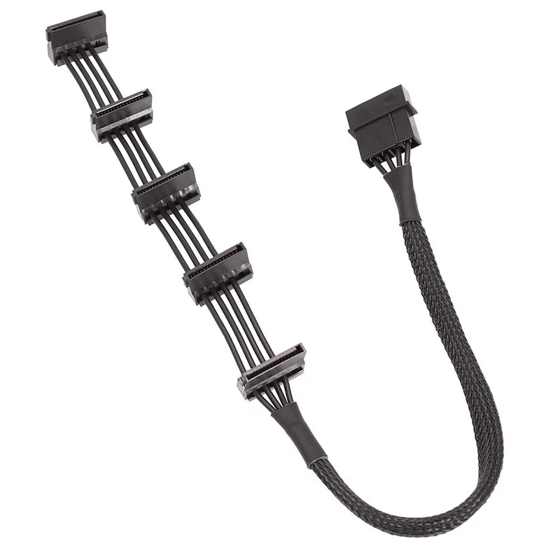 Высокоскоростной кабель питания 1 4Pin IDE Molex на 5 15Pin SATA для ПК сервера DIY поставка
