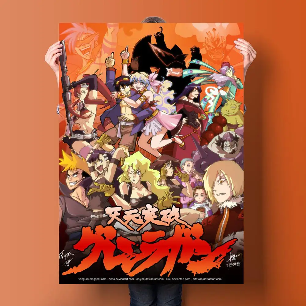 Декоративный художественный плакат Gurren Lagann настенный персонализированный