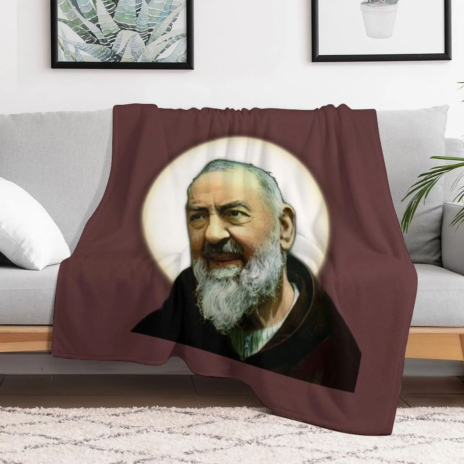 Одеяло Saint Padre Pio of Pietrelcina рождественское украшение люксового бренда самое мягкие