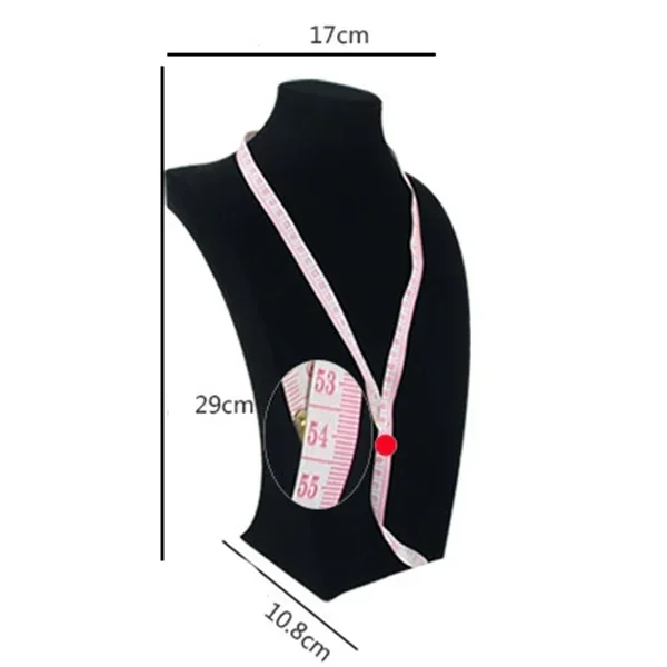 

Фланелевый Ожерелье Портрет демонстрационный стенд держатель ювелирное изделие манекен бюст для ожерелья подвеска окно дисплей 34 см ~ 20 см высота