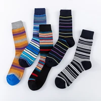5 pairs 2022 new colorful fashion happy men cotton socks casual funny stripe women and men medium tube socks dropshipping