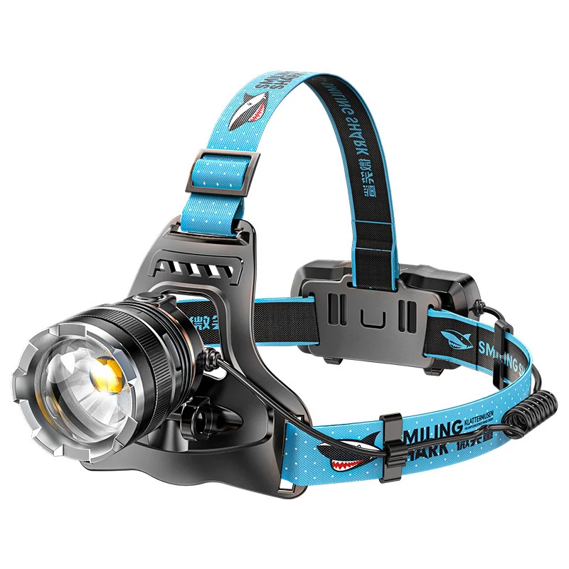 

P70 Super Bright Sensing Headlamp Waterproof Headlight Zoom Rechargeable Fishing Adventure Camping Headlight