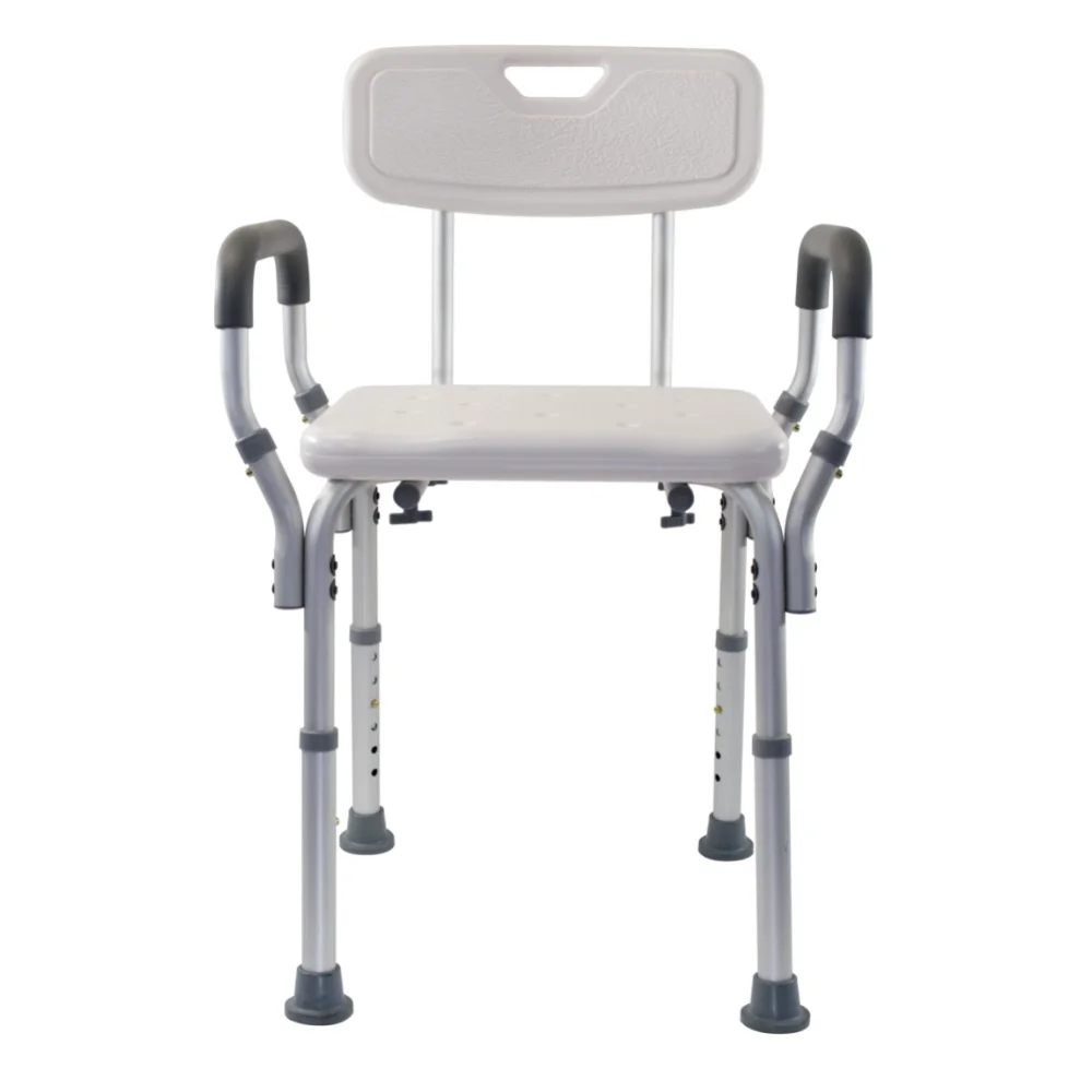 

Height Adjustable Molded Shower Chair with Padded Arms & Back