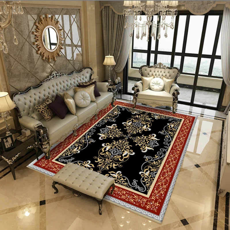

Persian Small Floral Living Room Carpet Turkish Style Home Carpet Bedroom Living Room Decoration Large Carpet Washable Carpet