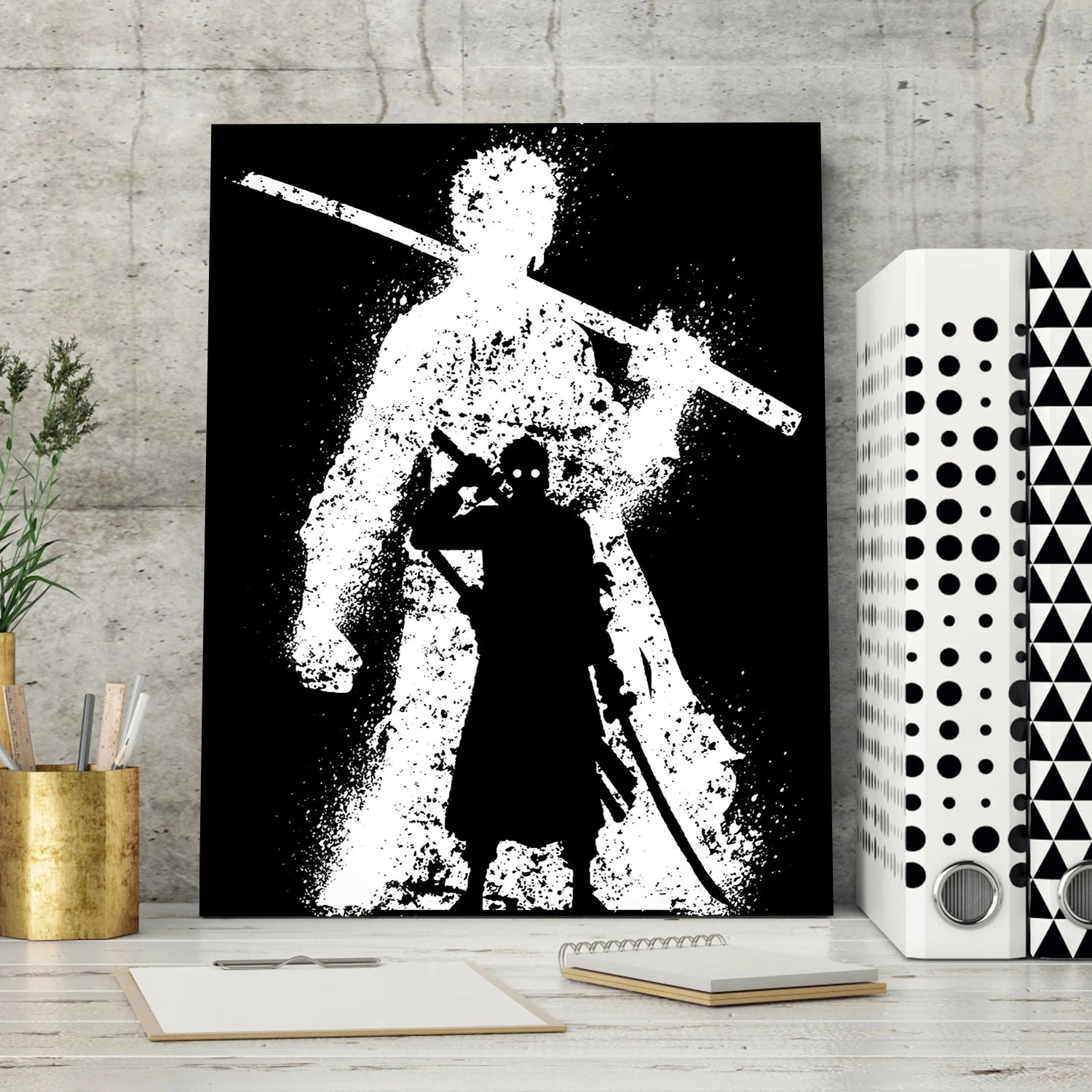 

One Pieces Zoro Japanese Manga Anime Painting watercolor Picture Luffy wall art posters canvas painting