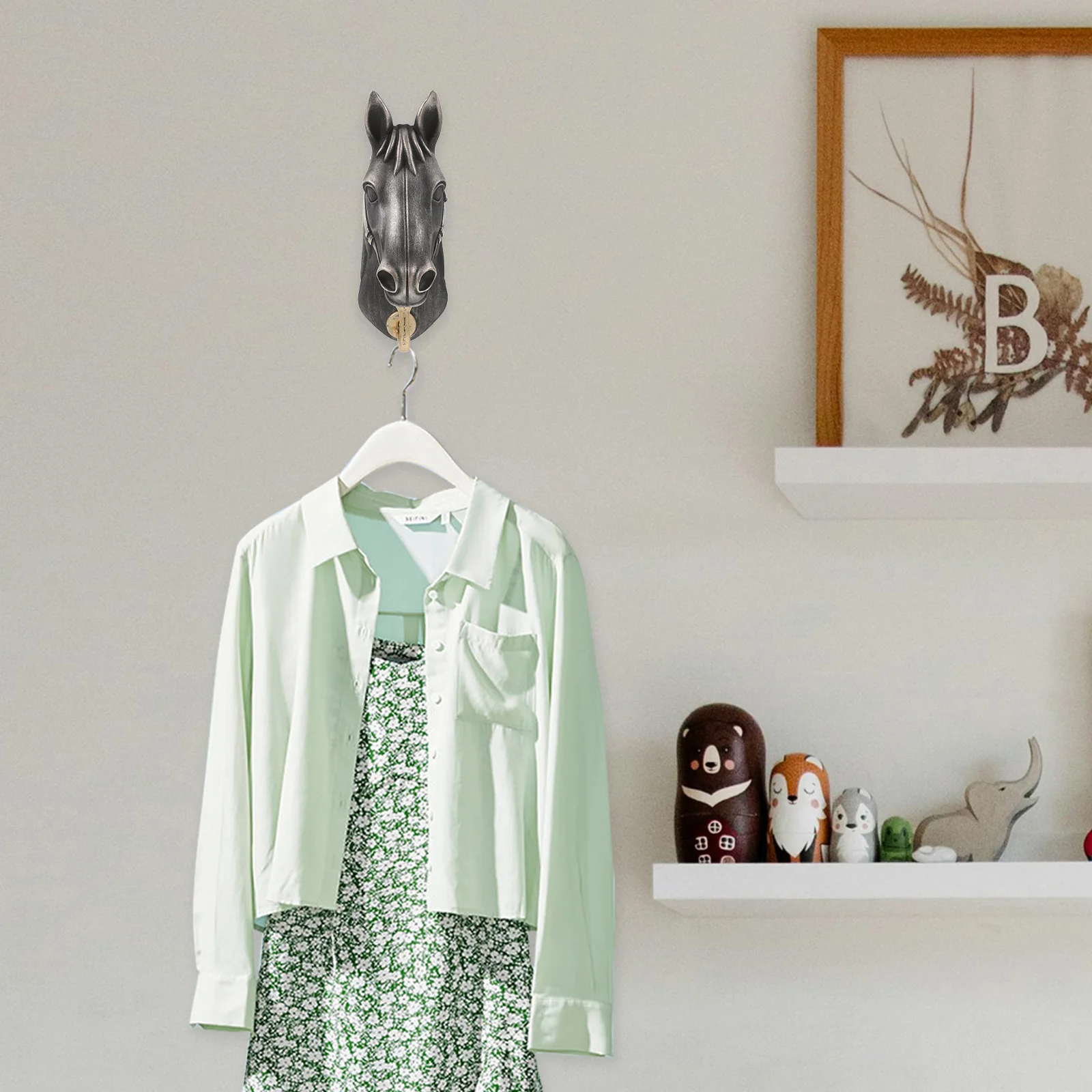 Крючки Wild Krats голова лошади настенная скульптура в форме животного декоративное