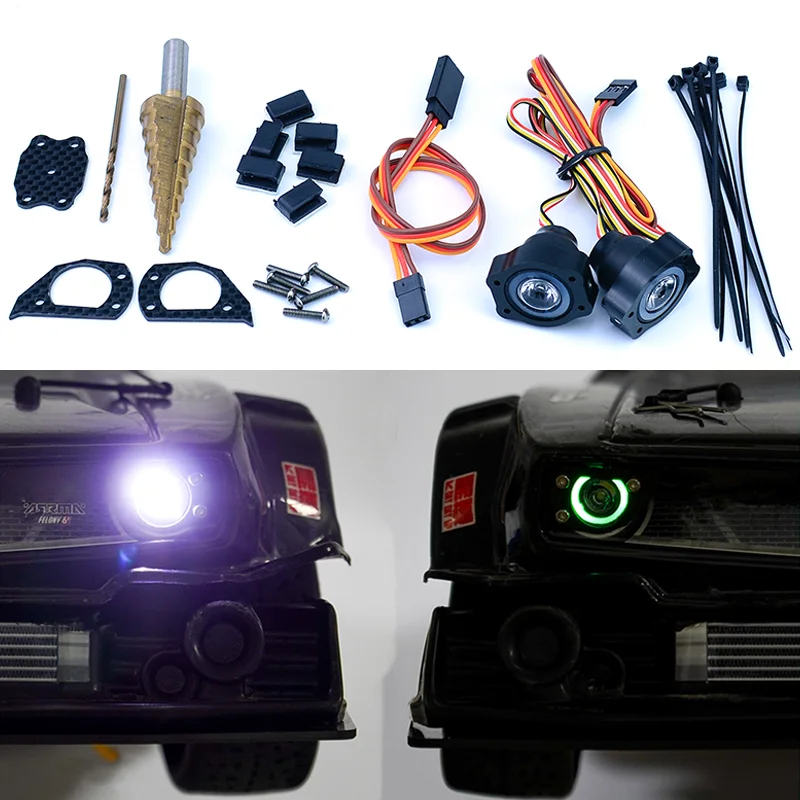 Фото Светодиодные имитационные фары «ангельские глазки» для 1/7 ARRMA FELONY 6S BLX Street Bash All-Road Muscle Car INFRACTION V2 Car №1