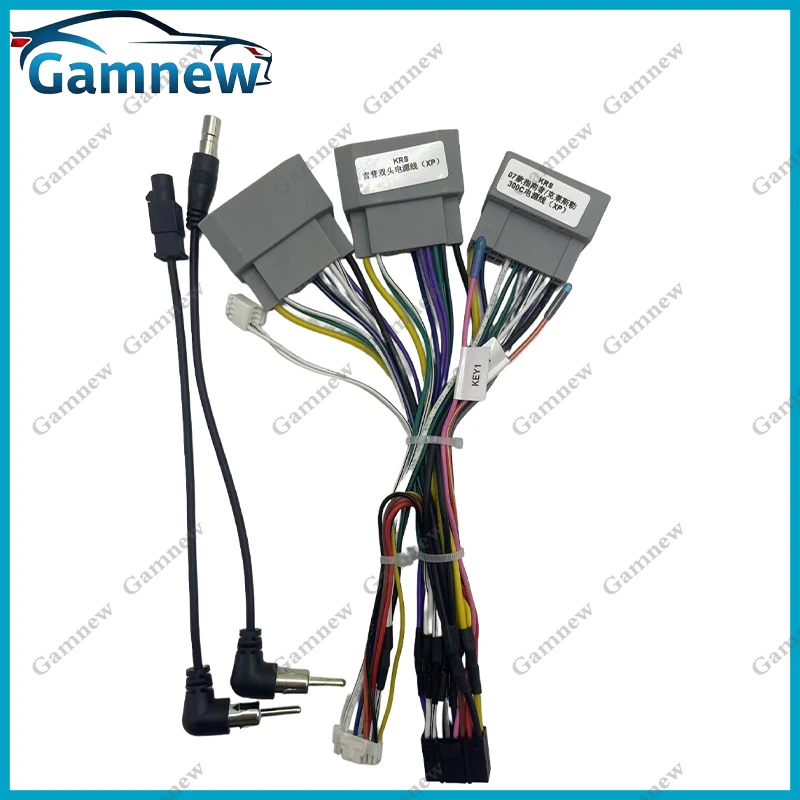 

Автомобильный 16-контактный адаптер жгута проводов Canbus Box декодер Android радио кабель питания для Jeep Cherokee Wrangler Dodge Ram Chrysler 300C