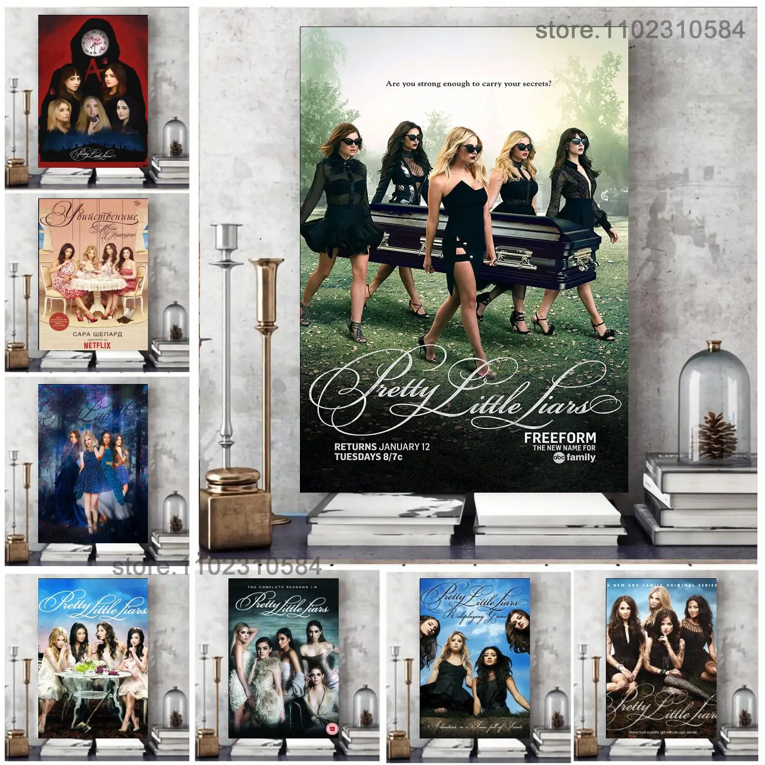 

pretty little liars poster Wall Art Canvas Posters Decoration Art Poster Personalized Gift Modern Family bedroom Painting