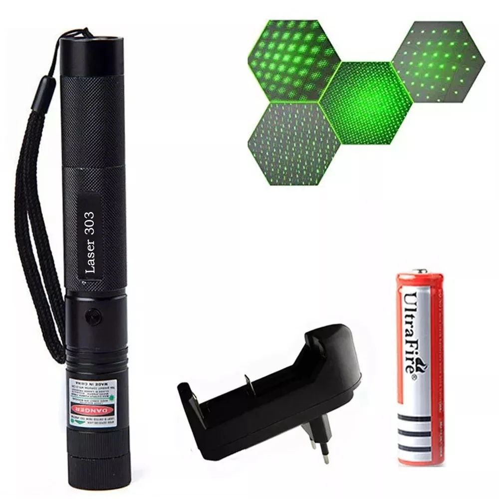 Зеленый лазер 10000 м 303 нм указателей высокомощный который горит с регулируемым
