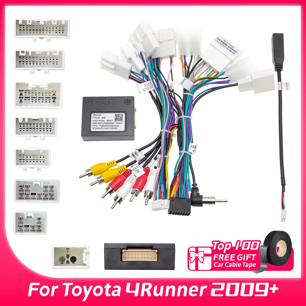 Фото Декодер Hiworid TYF2.20 Canbus для Toyota 4Runner 2009+ с 16-контактным разъемом для Android-магнитолы, 16-контактный автомобильный радиоразъем, жгут проводов для автомагнитолы №1