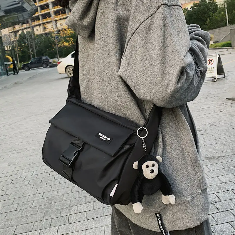 

Водонепроницаемая холщовая сумка-мессенджер для женщин, модные школьные ранцы через плечо для мужчин и женщин, дамские сумочки через плечо