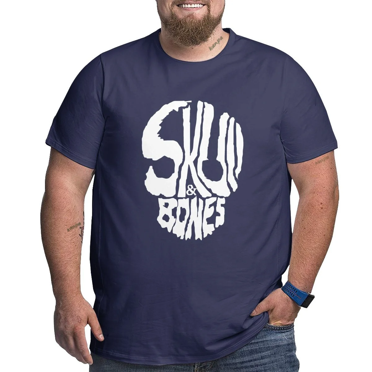 2025 Новые графические футболки для больших и высоких мужчин хлопковые с короткими