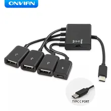 Onvian-Adaptador USB tipo C OTG, Cable USB C 3,0/2,0 macho a USB Micro hembra, Hub para Samsung, Xiaomi, Huawei, Fastdeliver