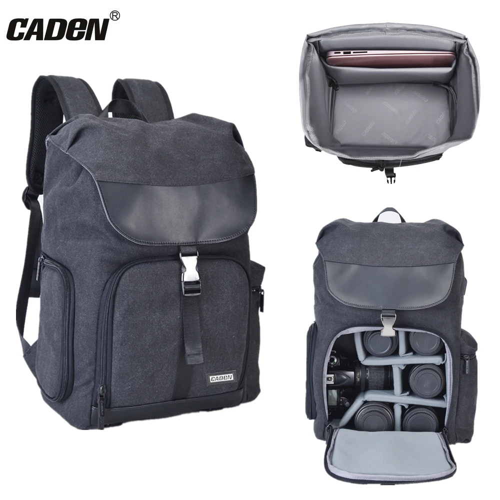 

Рюкзак CADeN для камеры противоударные сумки для DSLR для Nikon Canon Sony DSLR Объектив штатив уличная фотография холщовый чехол для камеры для мужчин