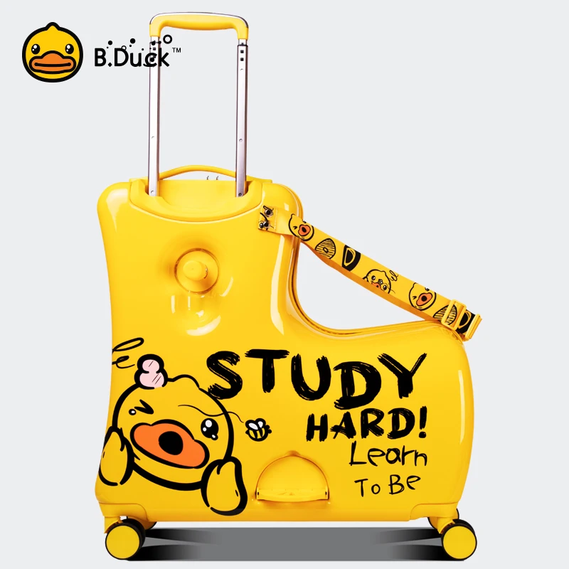 AO WEI LA Travel Suitcases PC Kids' Luggage Suitcase with Wheels Ride-On  Rolling Trolley Case Fits to Kid 1-12 Years Old 20 24