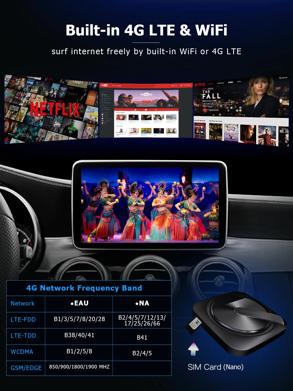 Дешево Авто Ai Box Android 11 CarPlay 8 Core Ai Box Qualcomm Netflix Watch TV 4G + 64G для Youtube 128G для Volkswagen Passat Ford Audi