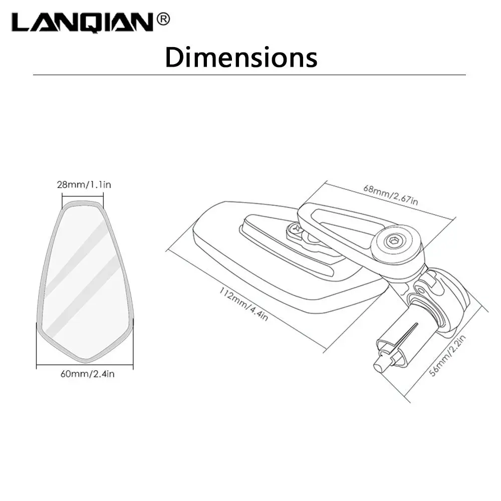Мотоциклетные зеркала заднего вида для Aprilia TUONO R V4R Factory V4 MANA 850 RS