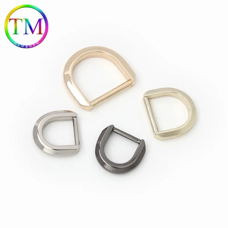 10-50Pcs 12/16/20/25Mm Metal Pressure Casting D Ring Buckles Custom Handbag Side Connect Clasp Clips Diy Leather Craft Hardware