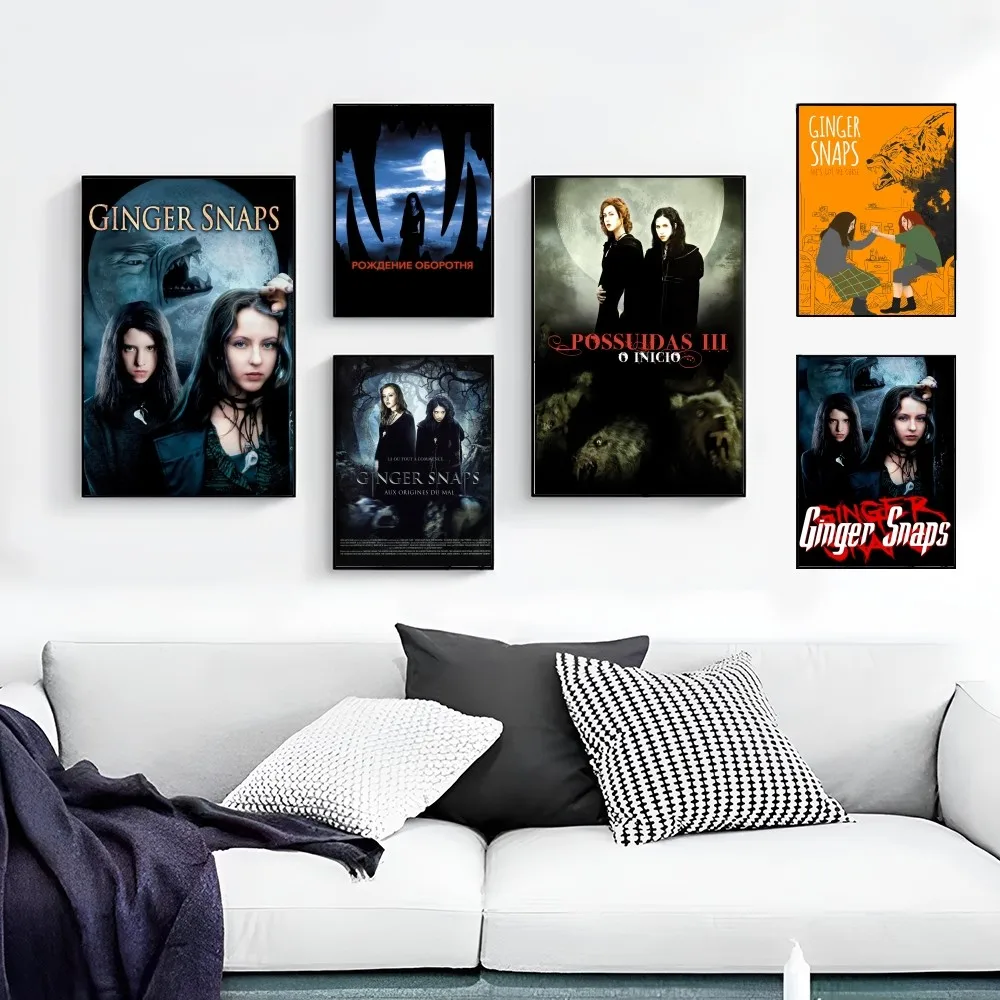 Popular Ginger Snaps Movie Sticky Posters Fancy Wall Sticker For Living Room Bar Decoration Vintage Decorative Painting