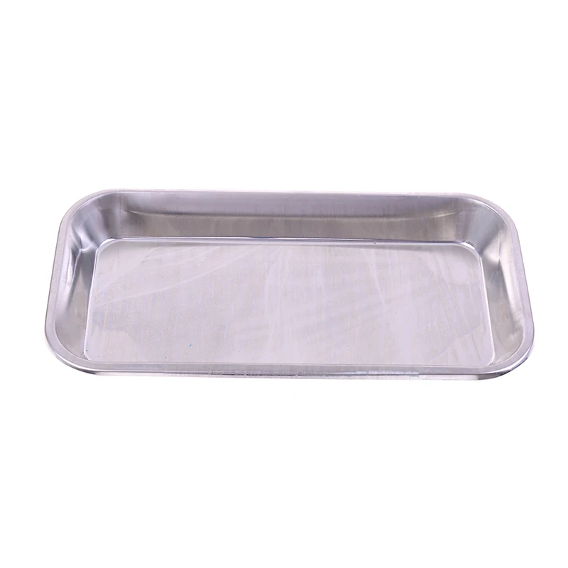 

Stainless steel medical surgical tray dental dish lab instrument tools 22X12X2cm