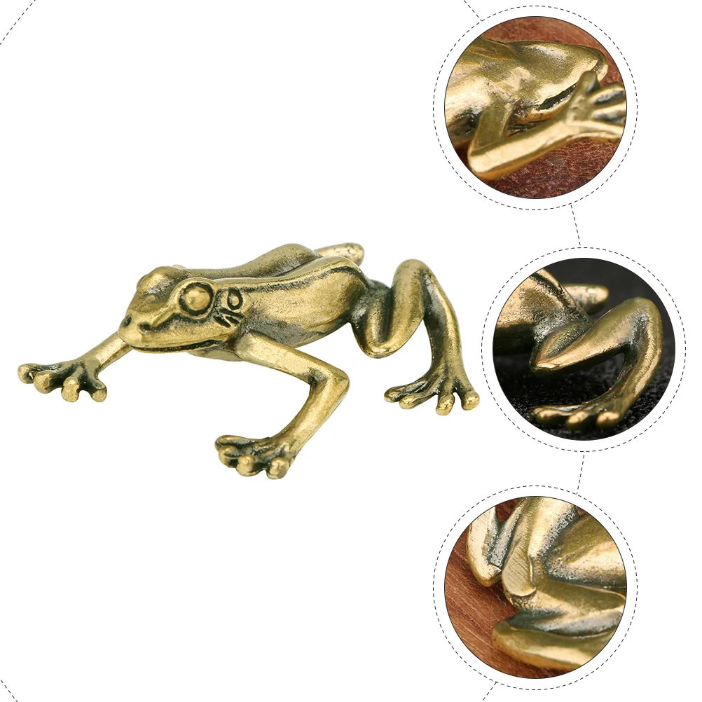 

Figurinestatue Shui Animal Toad Prosperity Feng Brass Fortune Sculpture Wealth Figurines Luck Small Money Miniature Statues