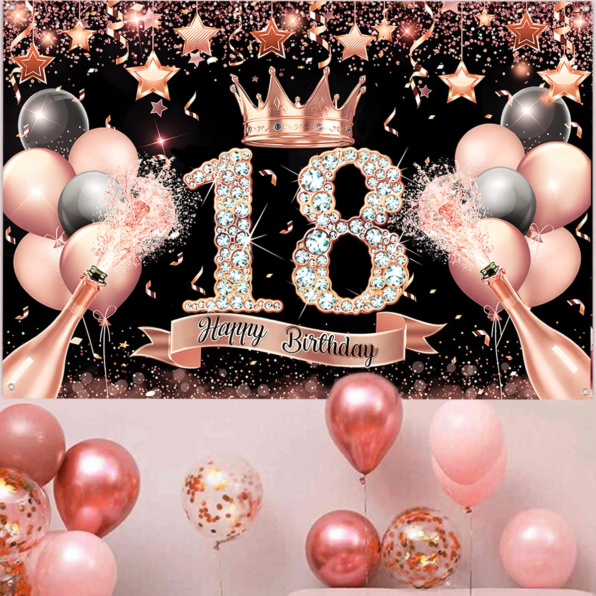 Фон с золотыми блестками для вечеринки в честь Дня Рождения украшение товары 18 30