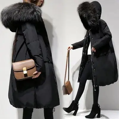 Women Xl-5xl Winter Jacket Cotton-padded Jacket Plus Size Women's Mid-length Loose Padded Cotton Jacket Autumn Winter Fashion