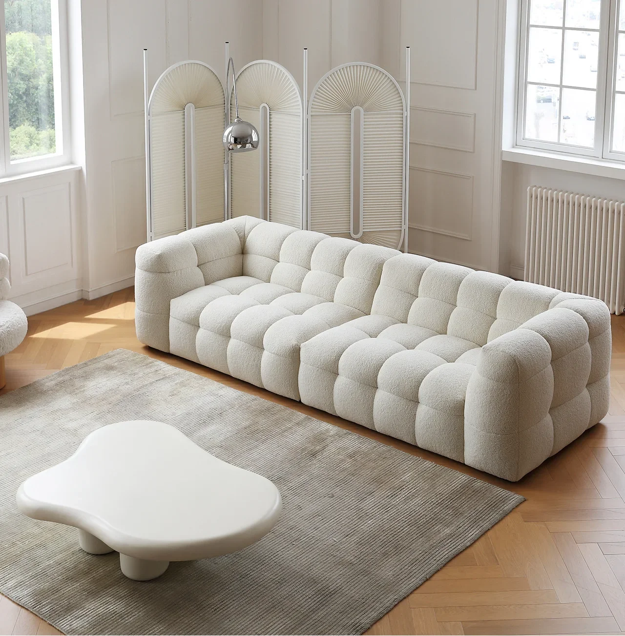 Минималистичная Экономия пространства ATUNUS для гостиной абстрактная белая