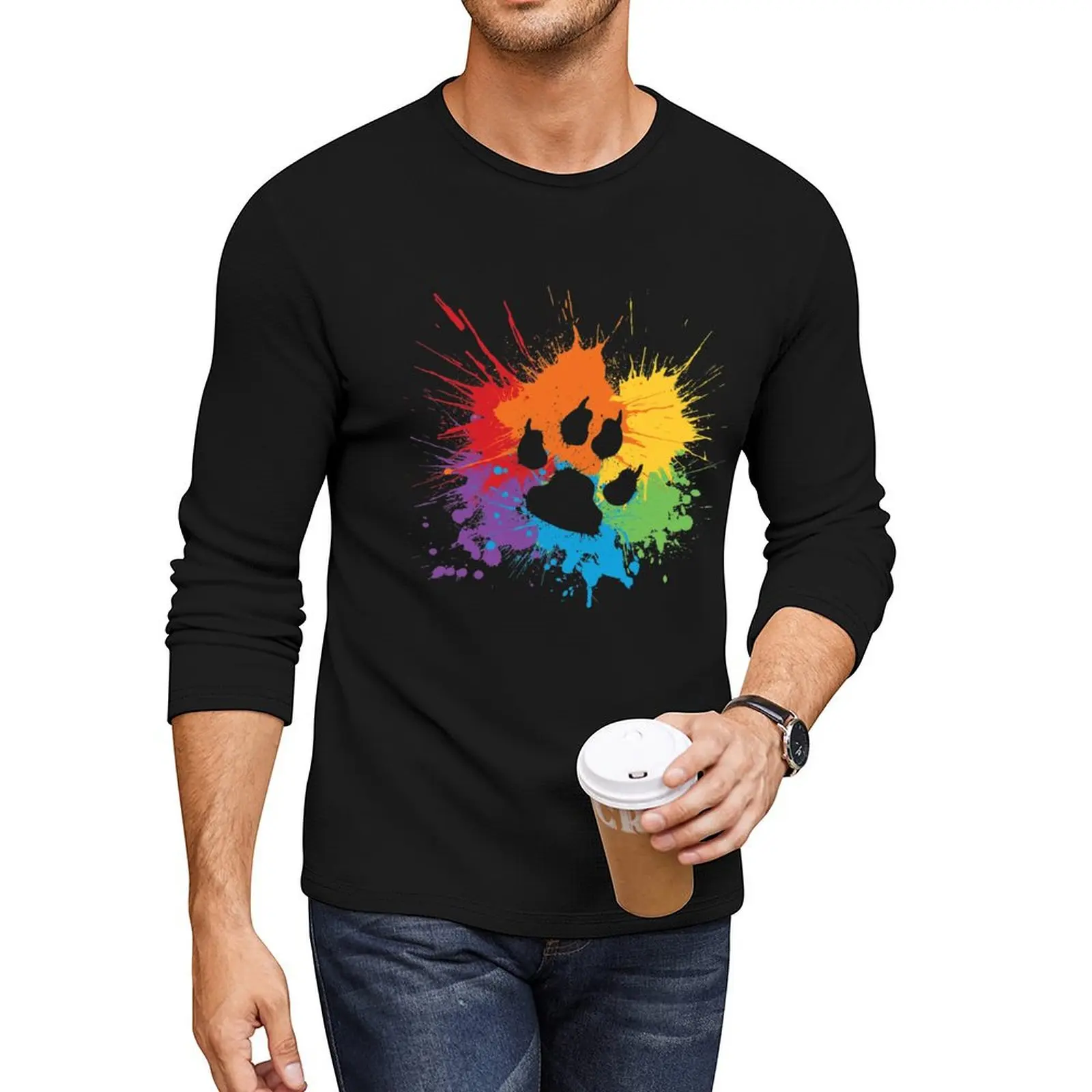 Длинная футболка Paw Pride: Dark 2019 спортивные футболки для фанатов возвышенная