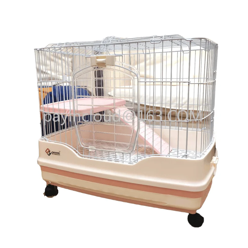 

Rabbit cage chinchilla rabbit cage special urine spray prevention household indoor extra large automatic fecal cleaning