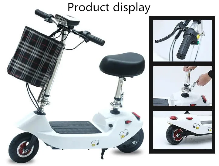 China cheap electric scooter small folding electric motorcycle portable two wheeled scooter with baby seat images - 6