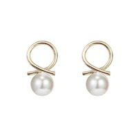 tkj 925 silver needle retro style pearl womens earrings fashion trend korean thin section simple geometric earrings women