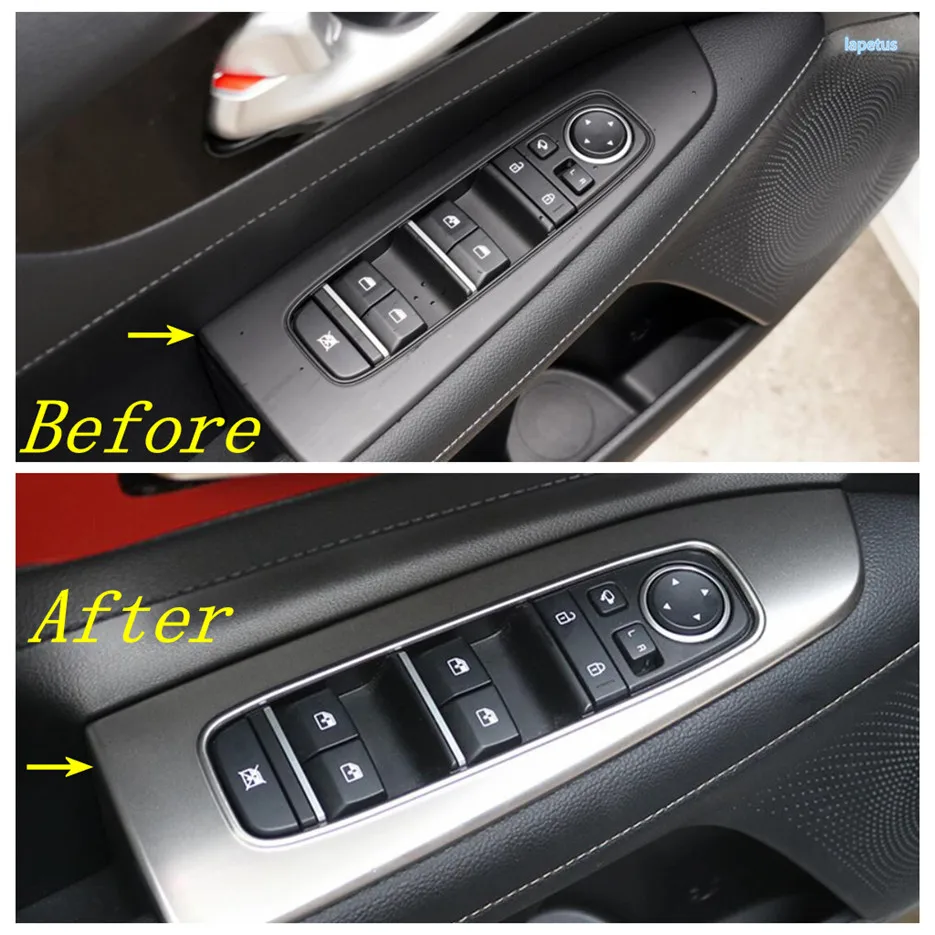 Дверной подлокотник из углеродного волокна кнопка подъема окна декоративная