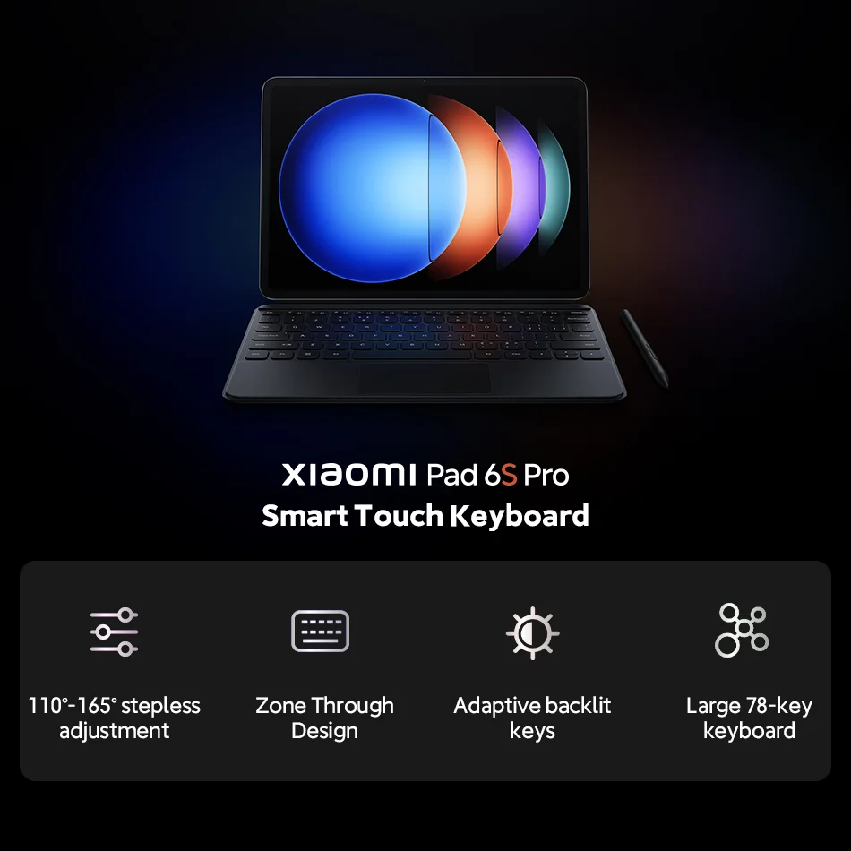 Оригинальный Xiaomi Pad 6S Pro Snapdragon 8 Gen 2 аккумулятор 10000mAh 120W HyperCharge 12.4&quot 144Hz 3K дисплей 50MP