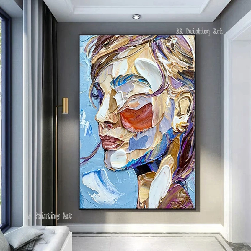 Тяжелая Текстура масляное полотно искусство чистая ручная роспись абстрактный