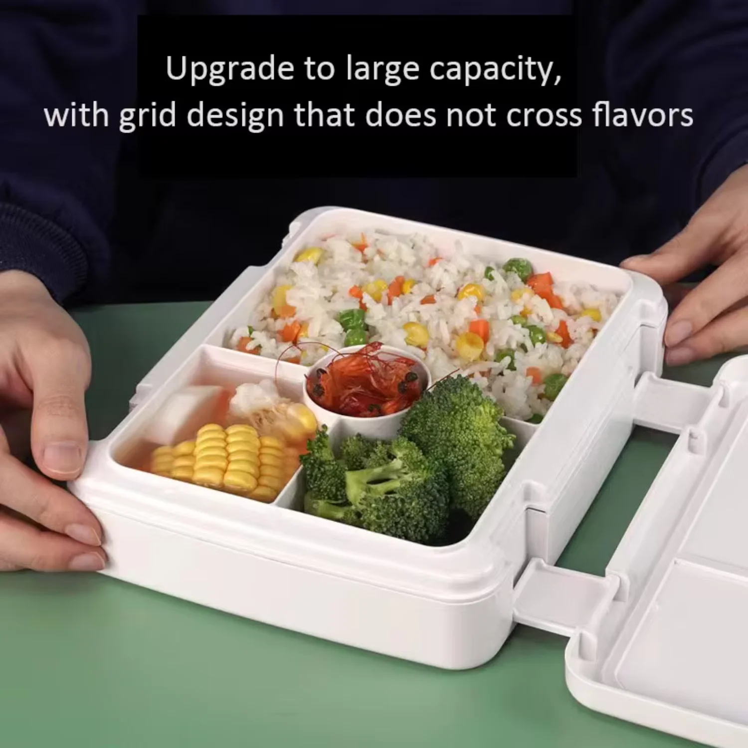 Белый герметичный многофункциональный обед Bento для микроволновой печи детей