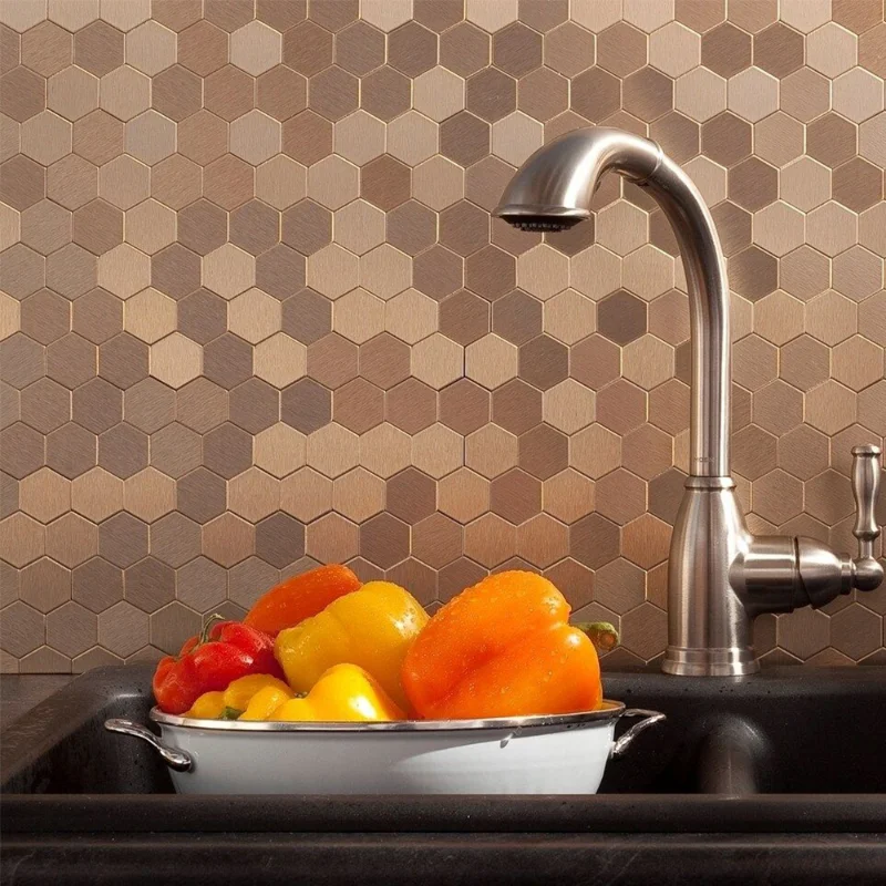 мозаика backsplash tile. мозайка на кухню. 2 см, цвет коричневый. мозаика artens 28. цветная плитка для кухни.