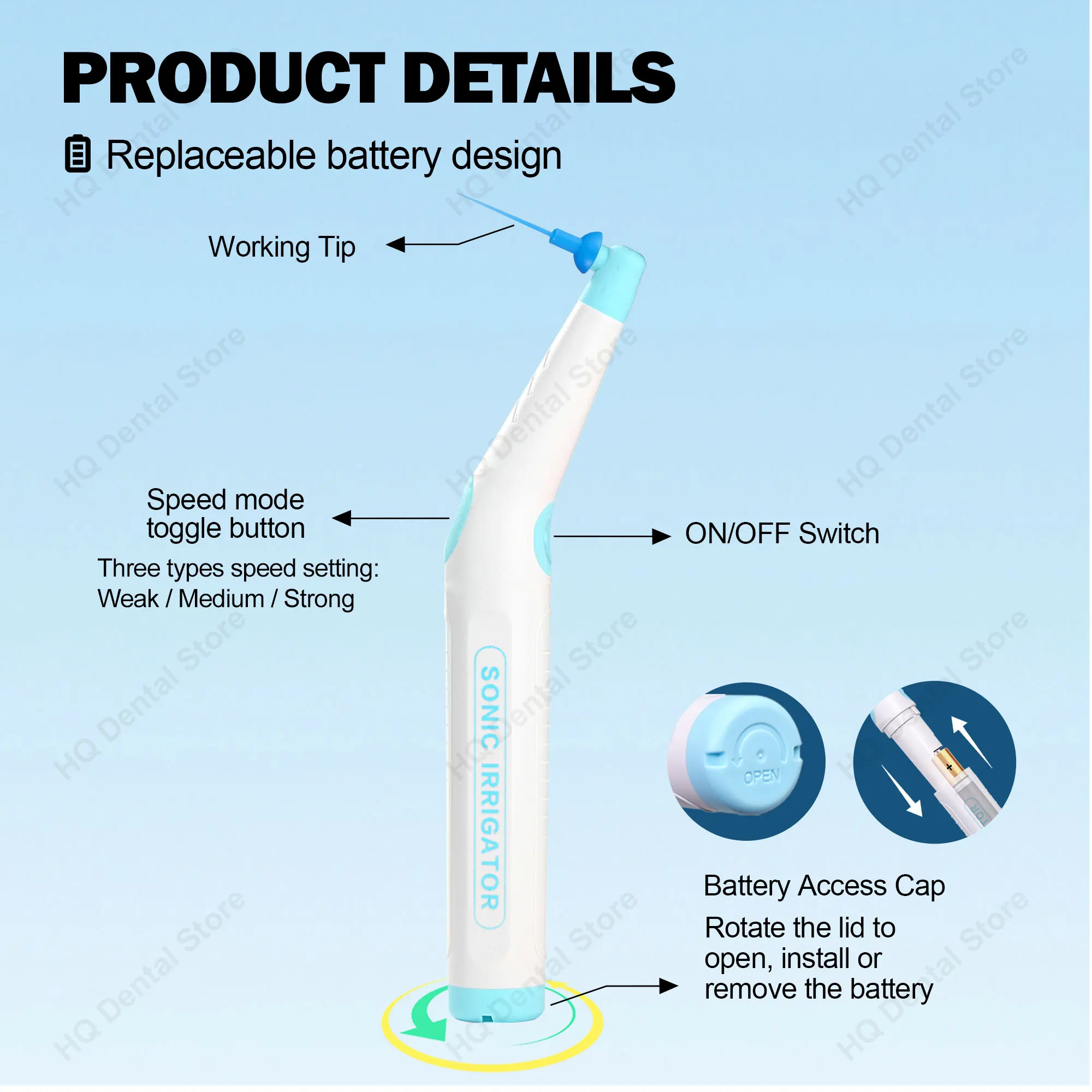Фото Ирригатор для эндодонтии Twoendo Dentistry Endo Sonic с 120 насадками, вибрационный очиститель для стоматологов, инструмент для лечения корневых каналов №5