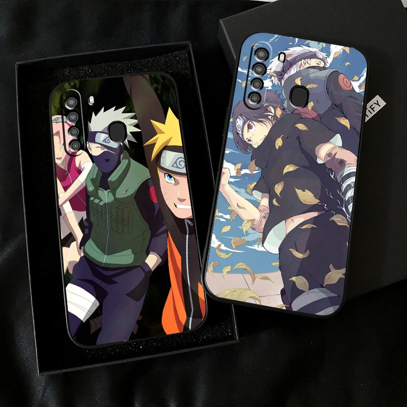 

Japan NARUTO Anime Phone Case For Samsung Galaxy A01 A02 A10 A10S A20 A22 A31 4G 5G Back Silicone Cover Black Coque
