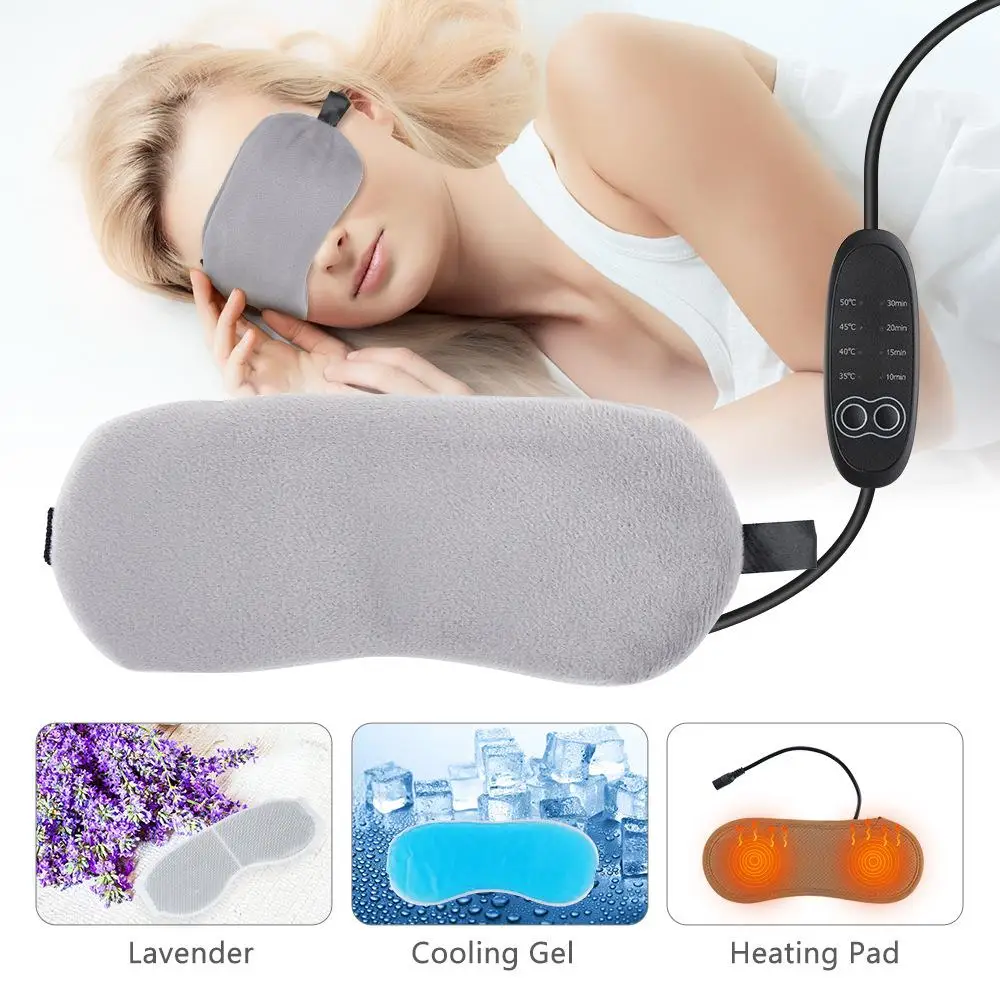 

Steam Eye Mask Set Hot Cold Compress Steam Eye Mask To Relieve Fatigue Sleep USB Electric Heating Breathable Shading Eye Mask
