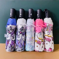 sanrio sunscreen umbrella anime figures hello kitty melody kuromi cinnamoroll kawaii cartoon anti uv sunshade parasol kids gifts